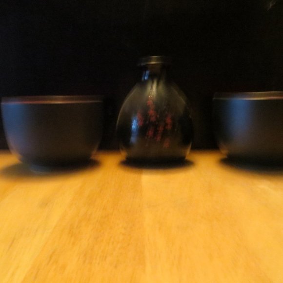 3pc. Hand Painted Saki Set - Picture 2 of 6